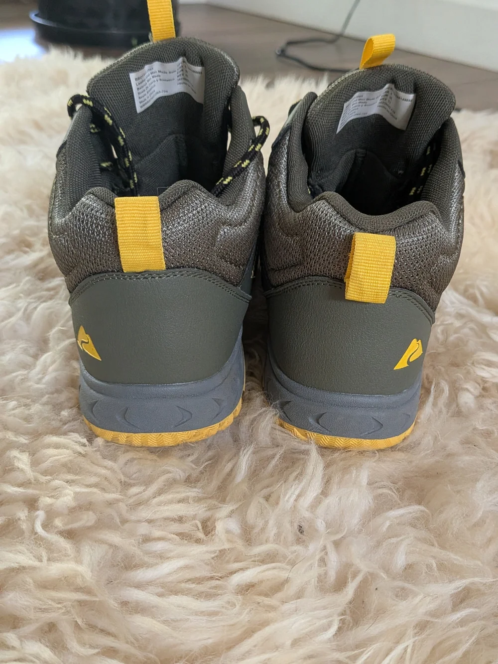 Ozark Trail Men's Gray and Yellow Trail Boots